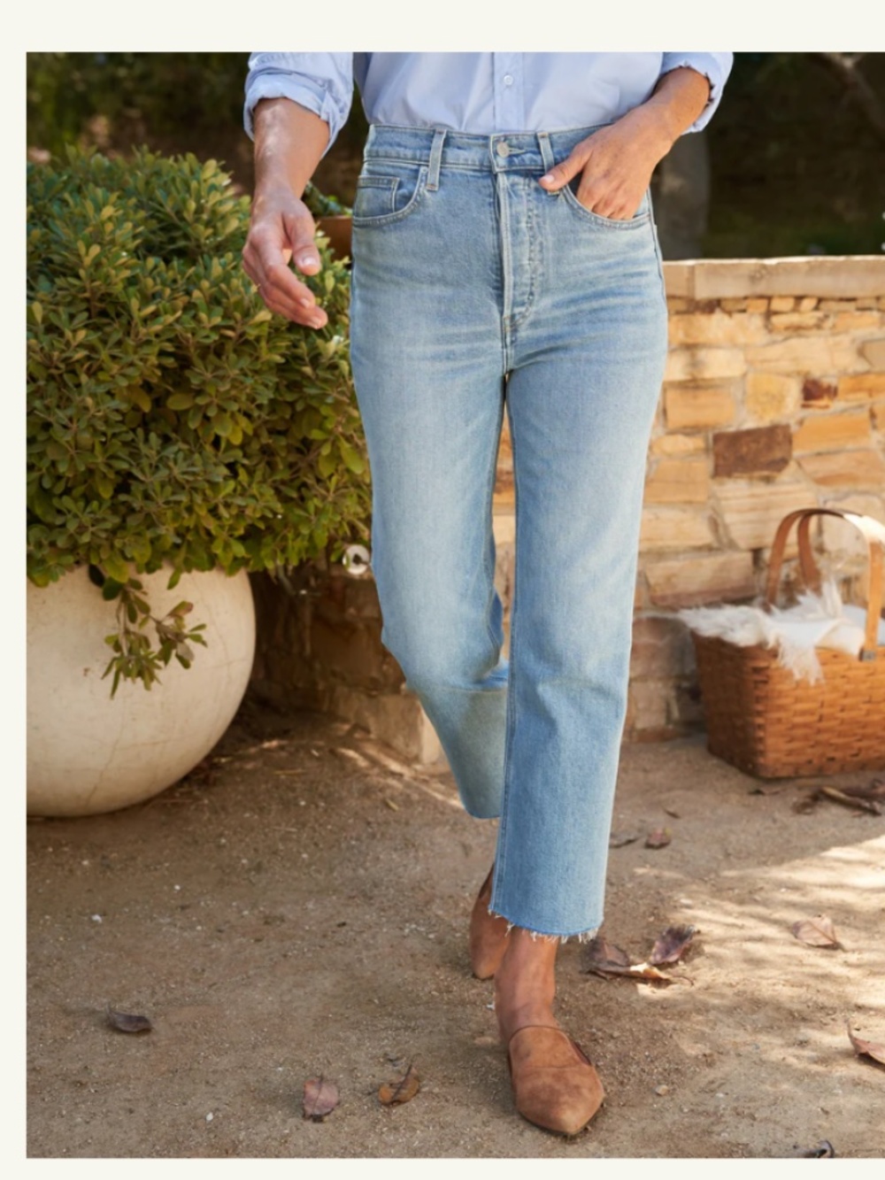 Frank & Eileen Monaghan Denim Straight-Leg Jeans, Size 28
